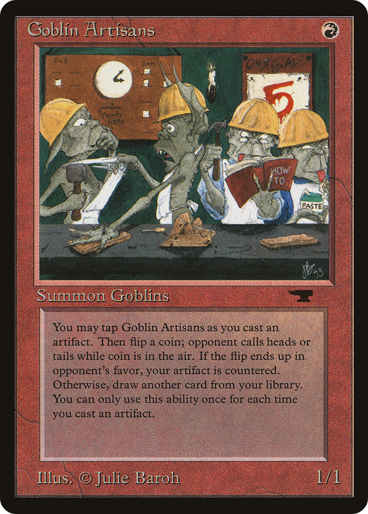 Goblin Artisans (ATQ-026) - Antiquities - Premium MTG Single from Wizards of the Coast - Just $2.16! Shop now at Game Crave Tournament Store