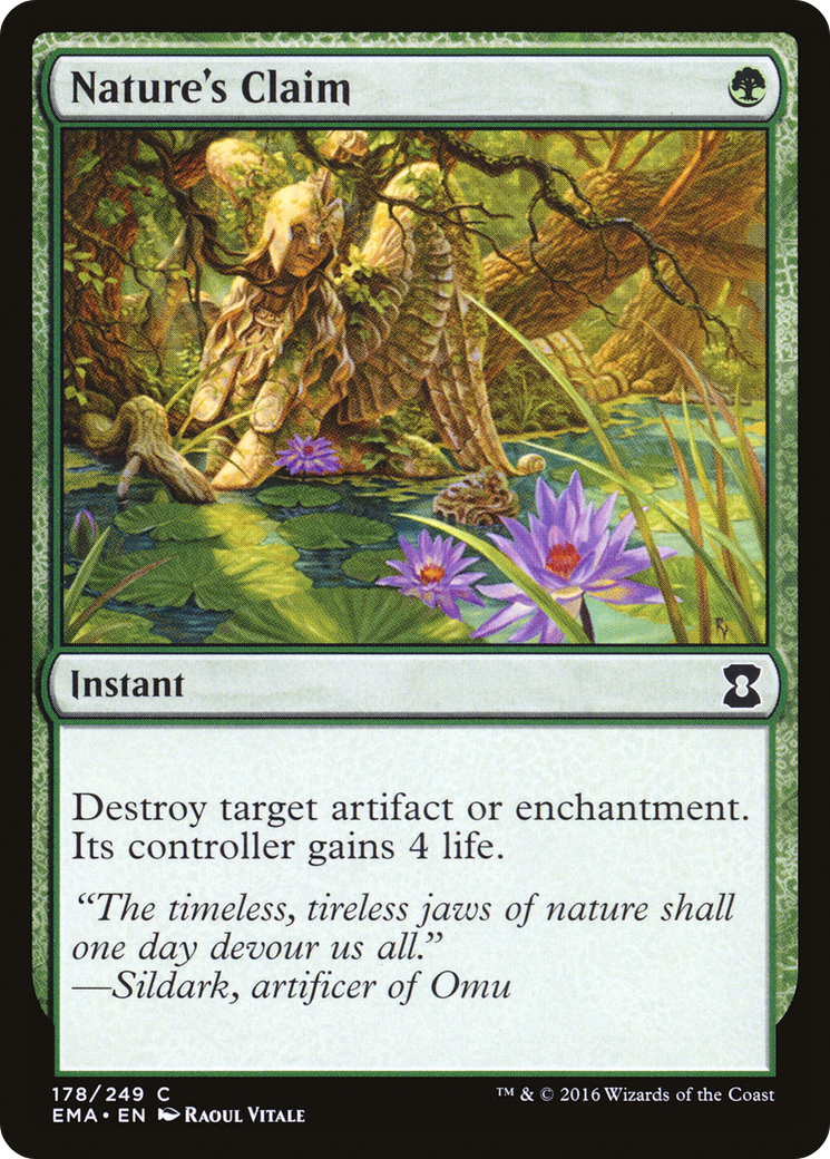 Nature's Claim (EMA-178) - Eternal Masters - Premium MTG Single from Wizards of the Coast - Just $0.73! Shop now at Game Crave Tournament Store