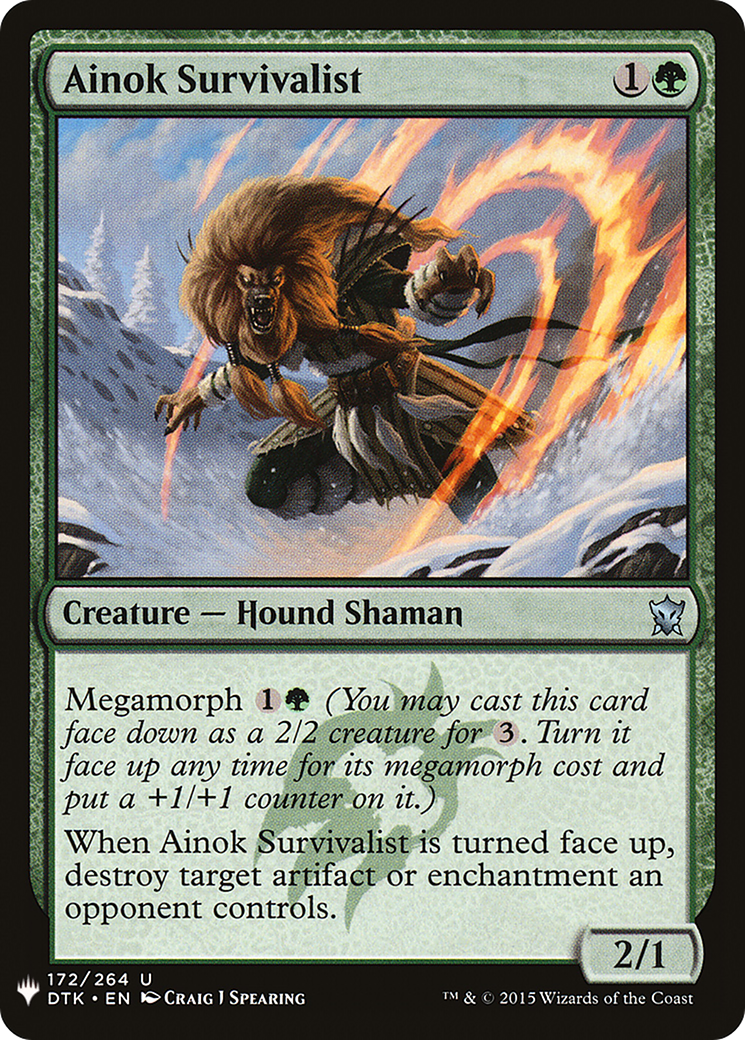 Ainok Survivalist (MB1-1115) - Mystery Booster - Premium MTG Single from Wizards of the Coast - Just $0.08! Shop now at Game Crave Tournament Store