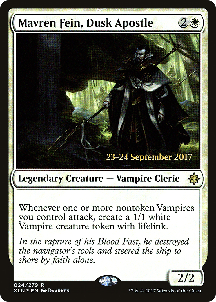 Mavren Fein, Dusk Apostle (PXLN-24S) - Ixalan Promos Foil - Premium MTG Single from Wizards of the Coast - Just $1.60! Shop now at Game Crave Tournament Store