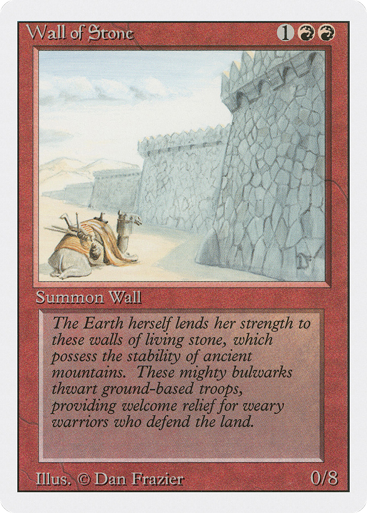 Wall of Stone (3ED-184) - Revised Edition - Premium MTG Single from Wizards of the Coast - Just $0.08! Shop now at Game Crave Tournament Store