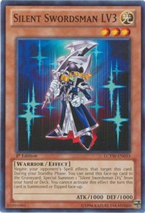 Silent Swordsman LV3 (LCYW-EN033) - Legendary Collection 3: Yugi's World Unlimited - Premium Yugioh Single from Konami - Just $0.25! Shop now at Game Crave Tournament Store