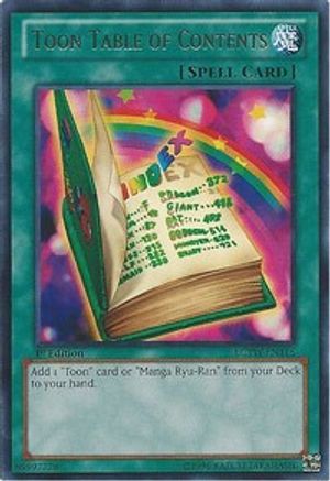 Toon Table of Contents (LCYW-EN116) - Legendary Collection 3: Yugi's World 1st Edition - Premium Yugioh Single from Konami - Just $1.76! Shop now at Game Crave Tournament Store