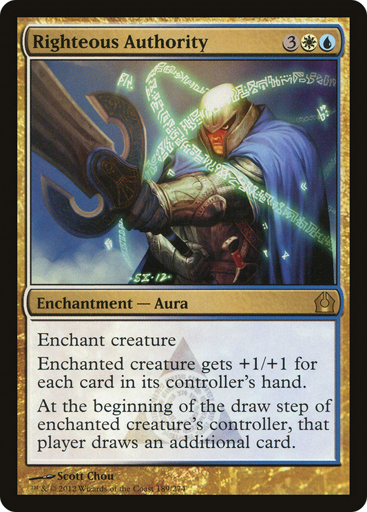 Righteous Authority (RTR-189) - Return to Ravnica - Premium MTG Single from Wizards of the Coast - Just $0.08! Shop now at Game Crave Tournament Store