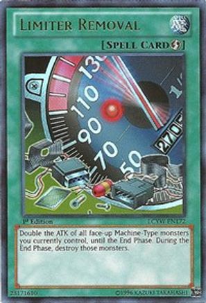 Limiter Removal (LCYW-EN172) - Legendary Collection 3: Yugi's World 1st Edition - Premium Yugioh Single from Konami - Just $2.22! Shop now at Game Crave Tournament Store