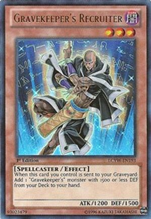 Gravekeeper's Recruiter (LCYW-EN193) - Legendary Collection 3: Yugi's World Unlimited - Premium Yugioh Single from Konami - Just $4.72! Shop now at Game Crave Tournament Store
