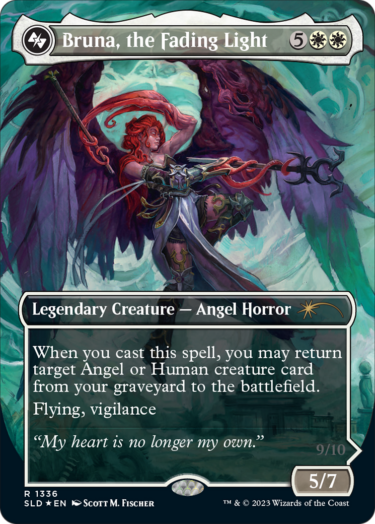 Bruna, the Fading Light (SLD-1336) - Secret Lair Drop (Borderless) Foil - Premium MTG Single from Wizards of the Coast - Just $53.14! Shop now at Game Crave Tournament Store