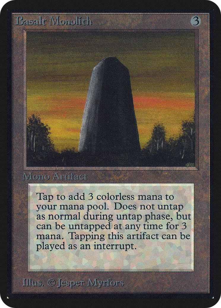 Basalt Monolith (LEA-231) - Limited Edition Alpha - Premium MTG Single from Wizards of the Coast - Just $120! Shop now at Game Crave Tournament Store