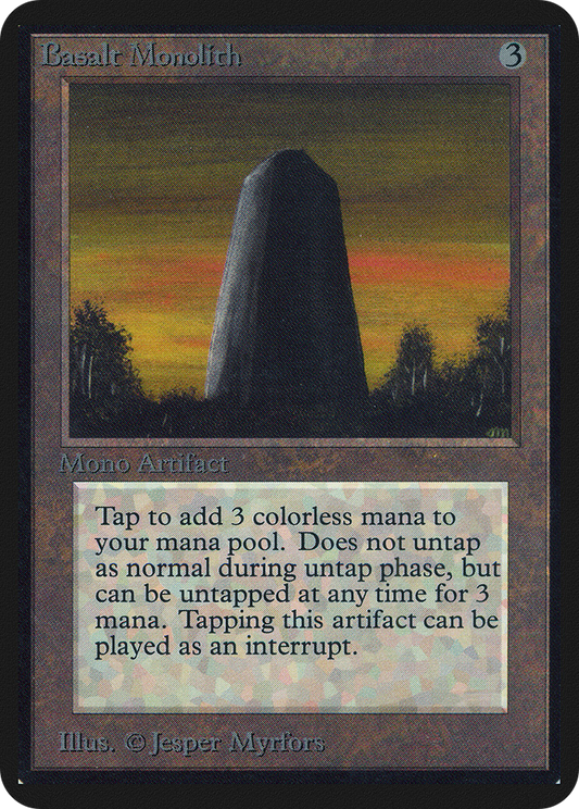 Basalt Monolith (LEA-231) - Limited Edition Alpha - Premium MTG Single from Wizards of the Coast - Just $120! Shop now at Game Crave Tournament Store