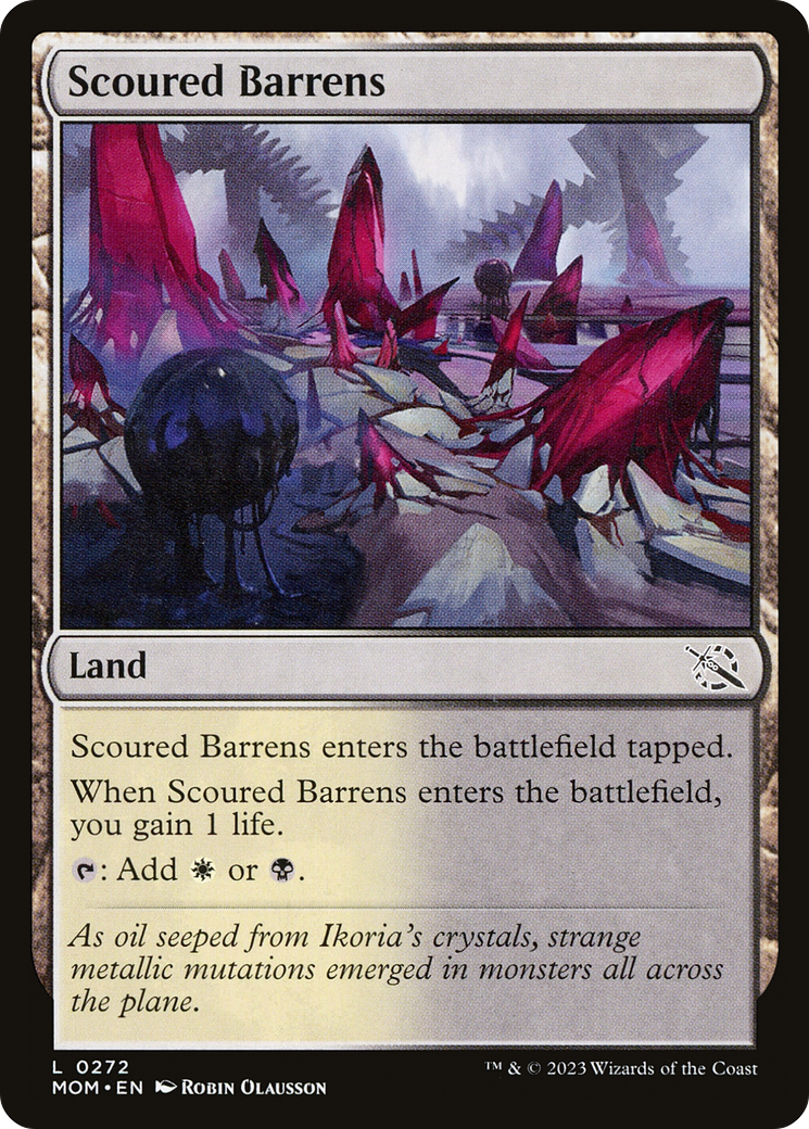 Scoured Barrens (MOM-272) - March of the Machine Foil - Premium MTG Single from Wizards of the Coast - Just $0.25! Shop now at Game Crave Tournament Store
