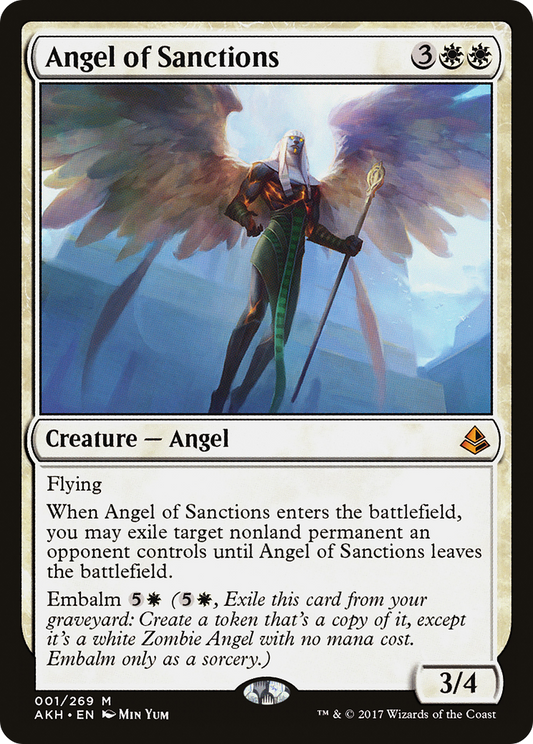 Angel of Sanctions (AKH-001) - Amonkhet - Premium MTG Single from Wizards of the Coast - Just $0.66! Shop now at Game Crave Tournament Store