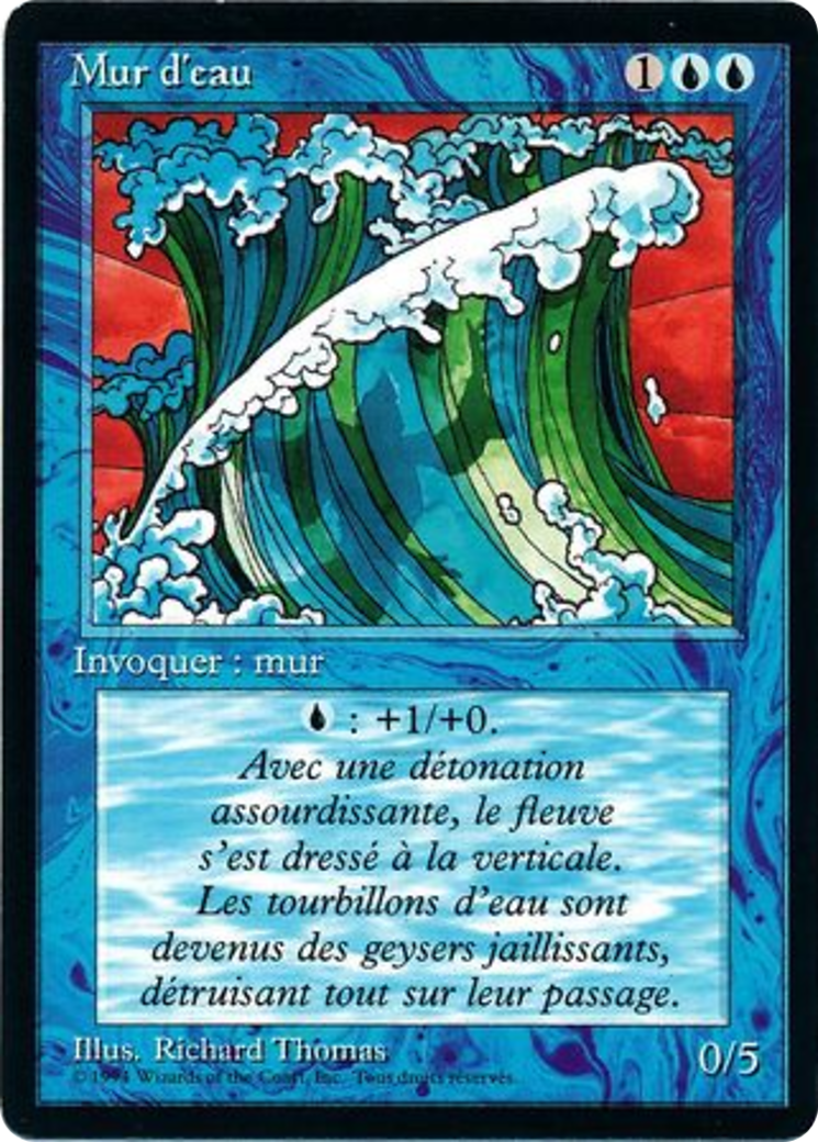 Wall of Water (FBB-091) - Foreign Black Border - Premium MTG Single from Wizards of the Coast - Just $0! Shop now at Game Crave Tournament Store