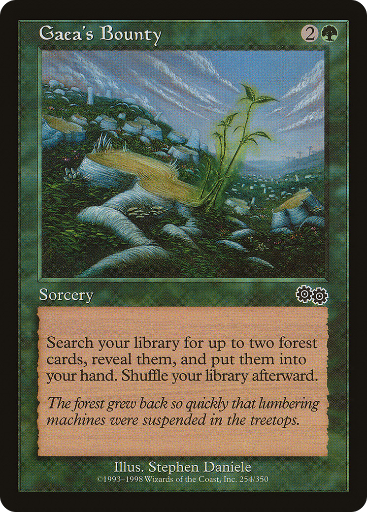 Gaea's Bounty (USG-254) - Urza's Saga - Premium MTG Single from Wizards of the Coast - Just $0.25! Shop now at Game Crave Tournament Store