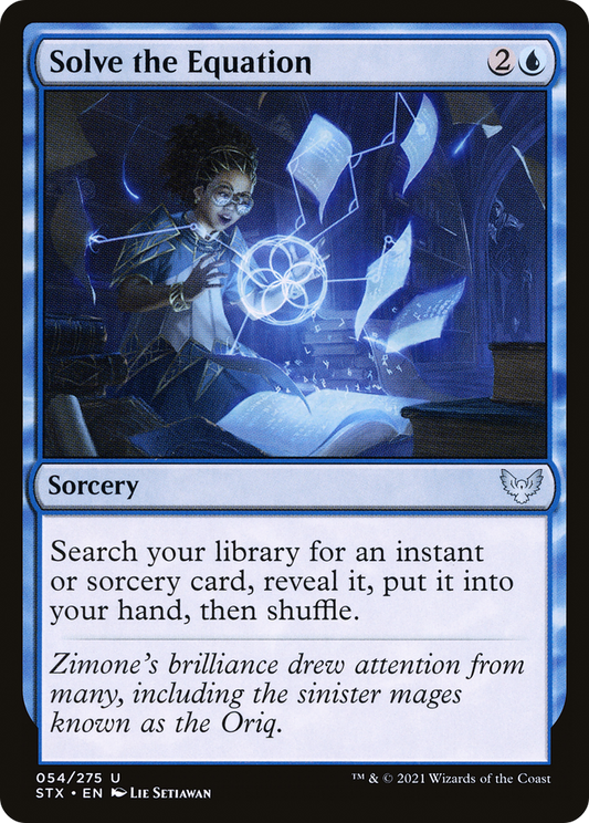 Solve the Equation (STX-054) - Strixhaven: School of Mages Foil - Premium MTG Single from Wizards of the Coast - Just $0.55! Shop now at Game Crave Tournament Store