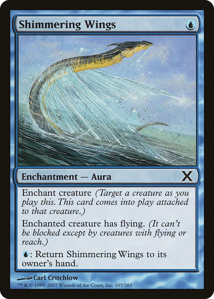 Shimmering Wings (10E-107) - Tenth Edition - Premium MTG Single from Wizards of the Coast - Just $0.25! Shop now at Game Crave Tournament Store