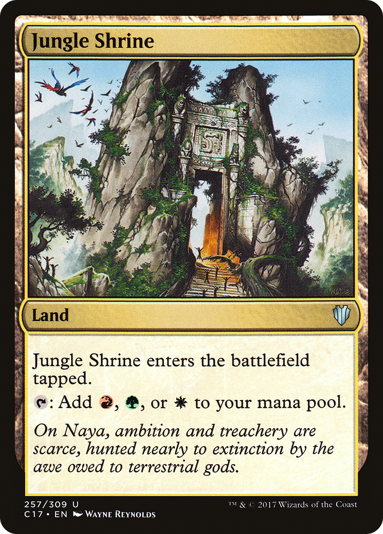 Jungle Shrine (C17-257) - Commander 2017 - Premium MTG Single from Wizards of the Coast - Just $0.09! Shop now at Game Crave Tournament Store