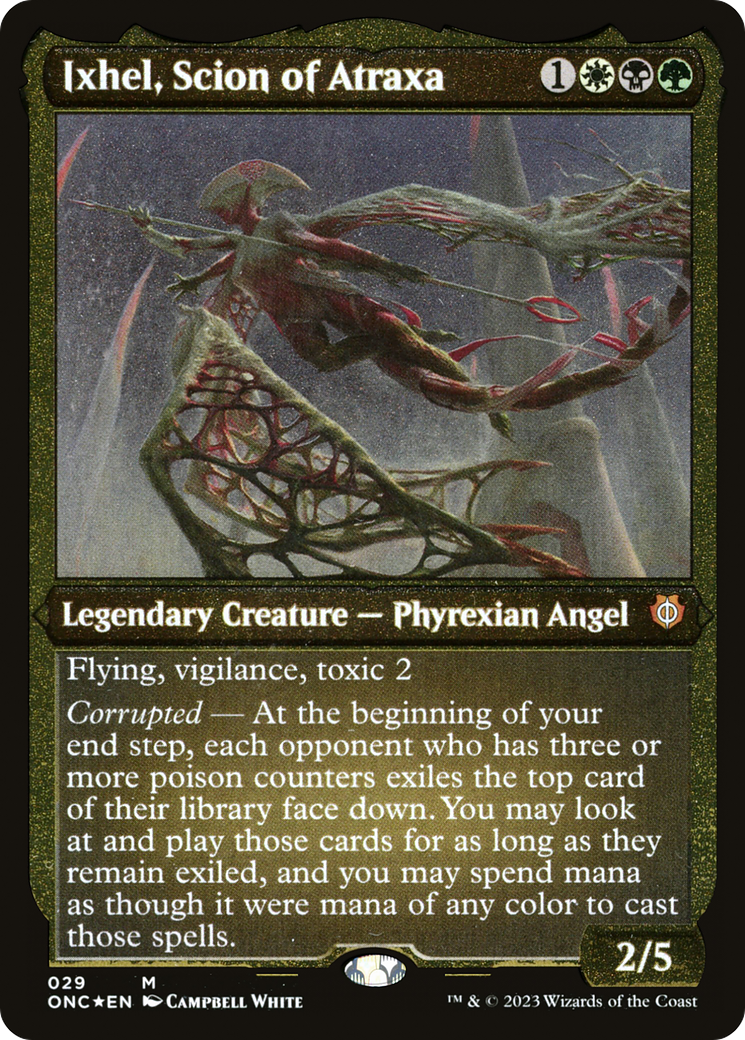 Ixhel, Scion of Atraxa (ONC-029) - Phyrexia: All Will Be One Commander Etched Foil - Premium MTG Single from Wizards of the Coast - Just $0.08! Shop now at Game Crave Tournament Store
