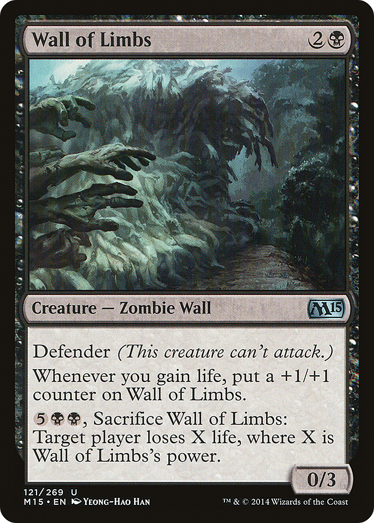 Wall of Limbs (M15-121) - Magic 2015 - Premium MTG Single from Wizards of the Coast - Just $0.25! Shop now at Game Crave Tournament Store