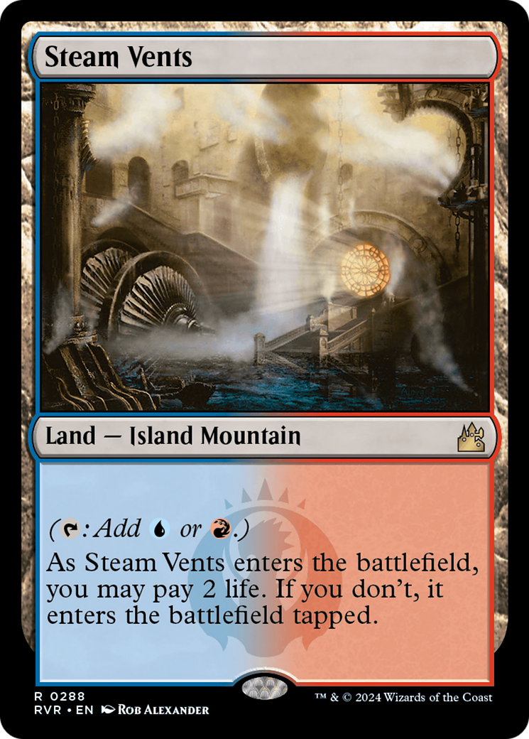 Steam Vents (RVR-288) - Ravnica Remastered - Premium MTG Single from Wizards of the Coast - Just $3.85! Shop now at Game Crave Tournament Store