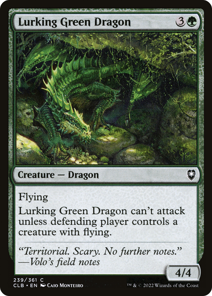 Lurking Green Dragon (CLB-239) - Commander Legends: Battle for Baldur's Gate - Premium MTG Single from Wizards of the Coast - Just $0.08! Shop now at Game Crave Tournament Store
