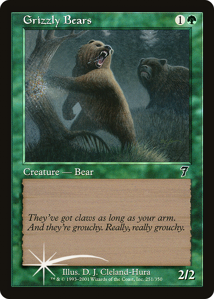 Grizzly Bears (7ED-251★) - Seventh Edition Foil - Premium MTG Single from Wizards of the Coast - Just $18.38! Shop now at Game Crave Tournament Store