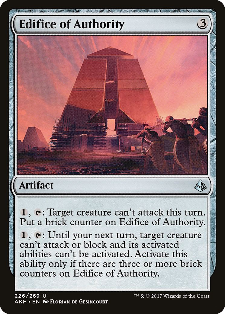 Edifice of Authority (AKH-226) - Amonkhet - Premium MTG Single from Wizards of the Coast - Just $0.25! Shop now at Game Crave Tournament Store
