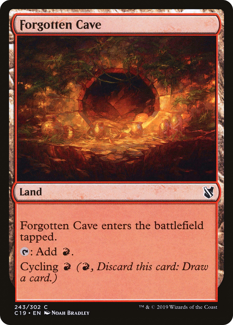 Forgotten Cave (C19-243) - Commander 2019 - Premium MTG Single from Wizards of the Coast - Just $0.25! Shop now at Game Crave Tournament Store