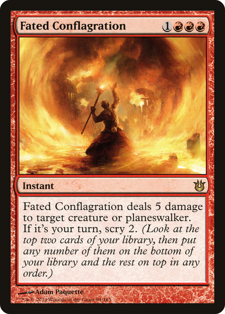 Fated Conflagration (BNG-094) - Born of the Gods - Premium MTG Single from Wizards of the Coast - Just $0.25! Shop now at Game Crave Tournament Store