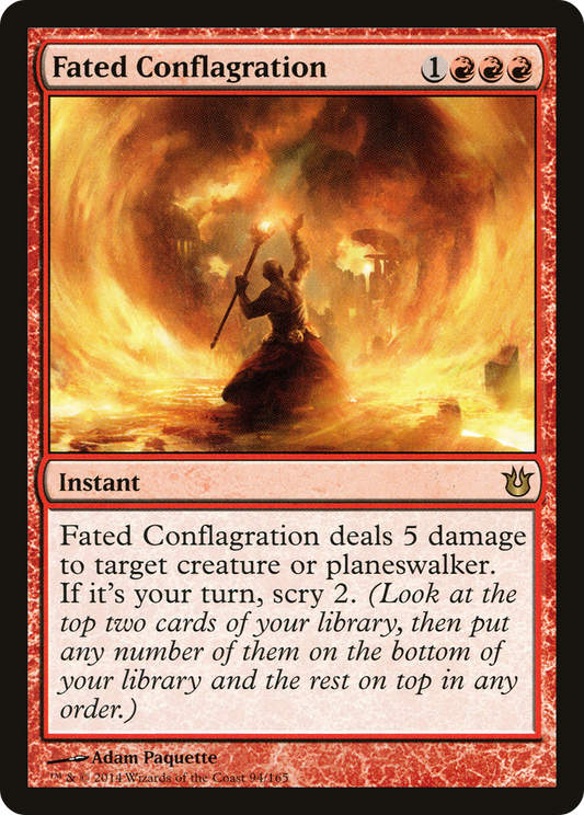 Fated Conflagration (BNG-094) - Born of the Gods - Premium MTG Single from Wizards of the Coast - Just $0.25! Shop now at Game Crave Tournament Store