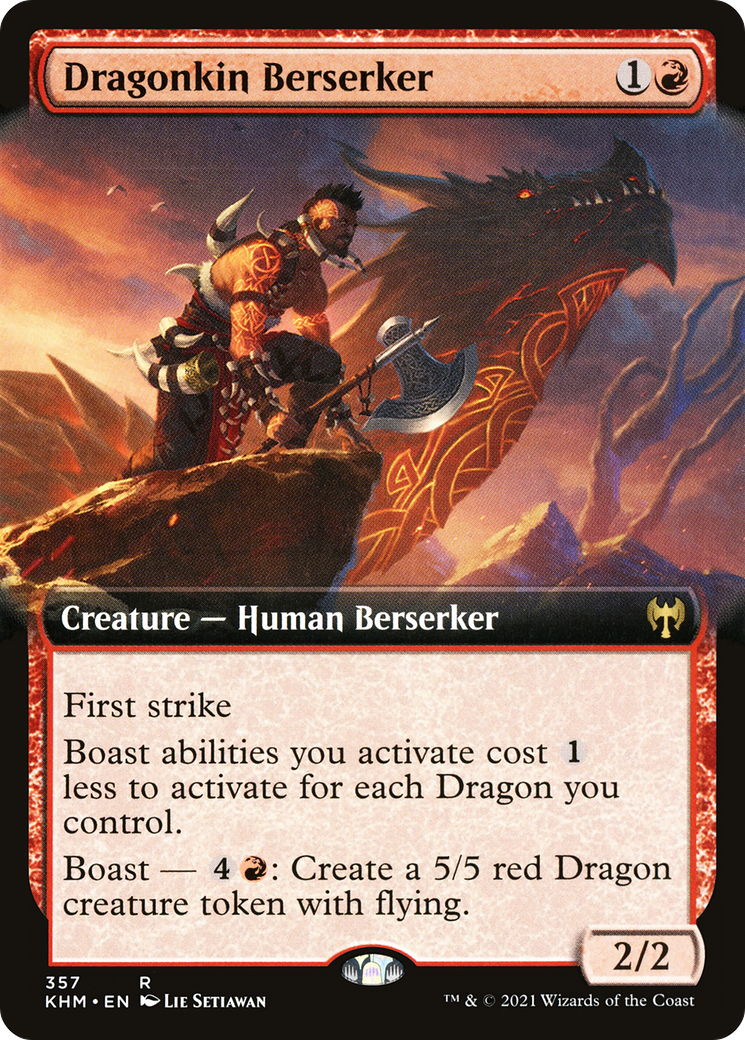 Dragonkin Berserker (KHM-357) - Kaldheim: (Extended Art) Foil - Premium MTG Single from Wizards of the Coast - Just $0.08! Shop now at Game Crave Tournament Store