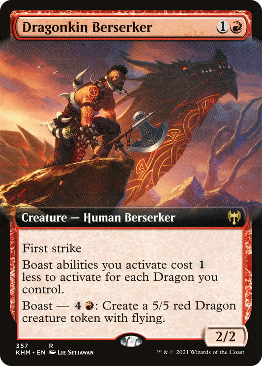 Dragonkin Berserker (KHM-357) - Kaldheim: (Extended Art) Foil - Premium MTG Single from Wizards of the Coast - Just $0.08! Shop now at Game Crave Tournament Store