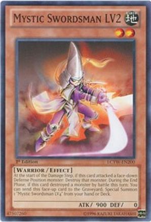 Mystic Swordsman LV2 (LCYW-EN200) - Legendary Collection 3: Yugi's World 1st Edition - Premium Yugioh Single from Konami - Just $2.26! Shop now at Game Crave Tournament Store