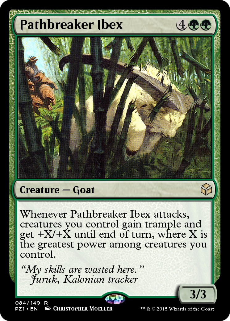 Pathbreaker Ibex (PZ1-084) - Legendary Cube Prize Pack - Premium MTG Single from Wizards of the Coast - Just $0! Shop now at Game Crave Tournament Store