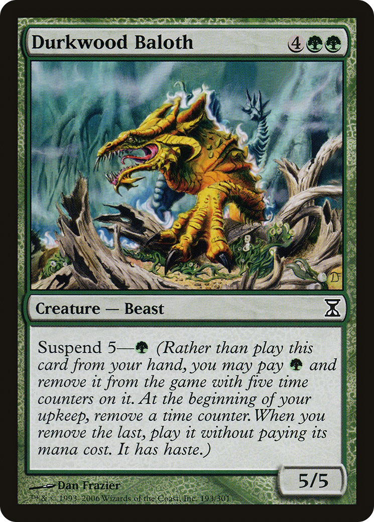 Durkwood Baloth (TSP-193) - Time Spiral Foil - Premium MTG Single from Wizards of the Coast - Just $0.09! Shop now at Game Crave Tournament Store