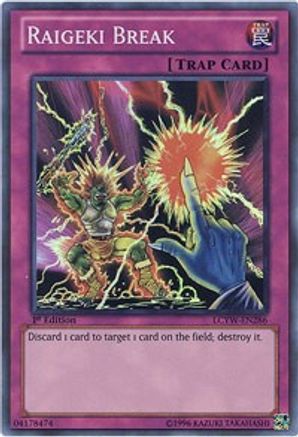 Raigeki Break (LCYW-EN286) - Legendary Collection 3: Yugi's World 1st Edition - Premium Yugioh Single from Konami - Just $16.56! Shop now at Game Crave Tournament Store