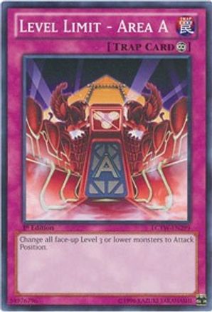 Level Limit - Area A (LCYW-EN299) - Legendary Collection 3: Yugi's World 1st Edition - Premium Yugioh Single from Konami - Just $0.25! Shop now at Game Crave Tournament Store
