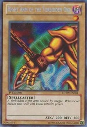 Right Arm of the Forbidden One (LCYW-EN304) - Legendary Collection 3: Yugi's World 1st Edition - Premium Yugioh Single from Konami - Just $19.42! Shop now at Game Crave Tournament Store