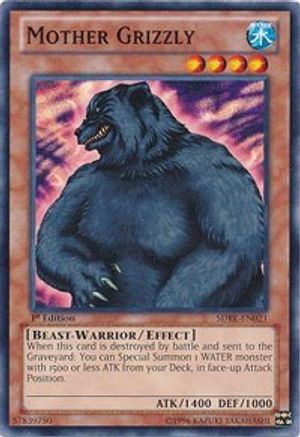 Mother Grizzly (SDRE-EN021) - Structure Deck: Realm of the Sea Emperor 1st Edition - Premium Yugioh Single from Konami - Just $0.25! Shop now at Game Crave Tournament Store