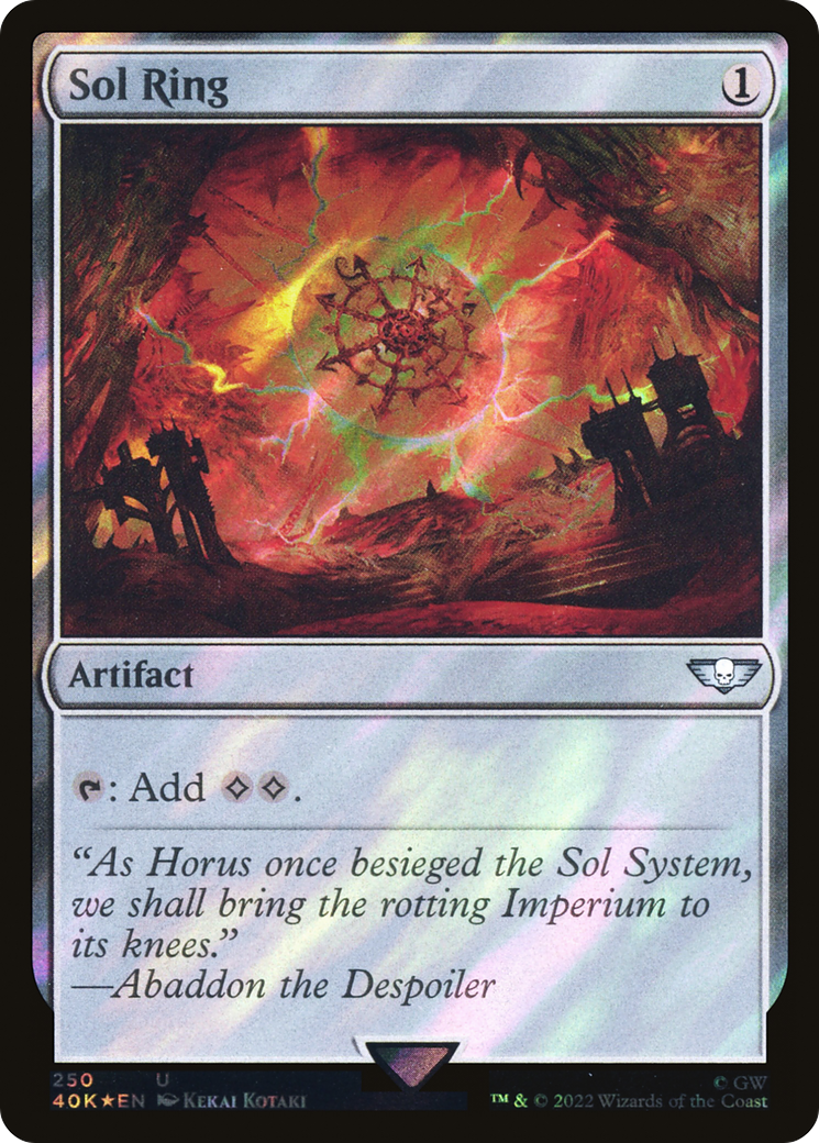 Sol Ring (40K-250★) - Warhammer 40,000 Commander Foil - Premium MTG Single from Wizards of the Coast - Just $1.43! Shop now at Game Crave Tournament Store