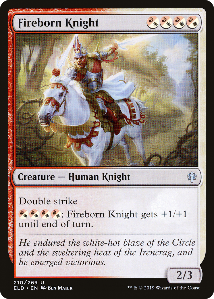 Fireborn Knight (ELD-210) - Throne of Eldraine - Premium MTG Single from Wizards of the Coast - Just $0.08! Shop now at Game Crave Tournament Store