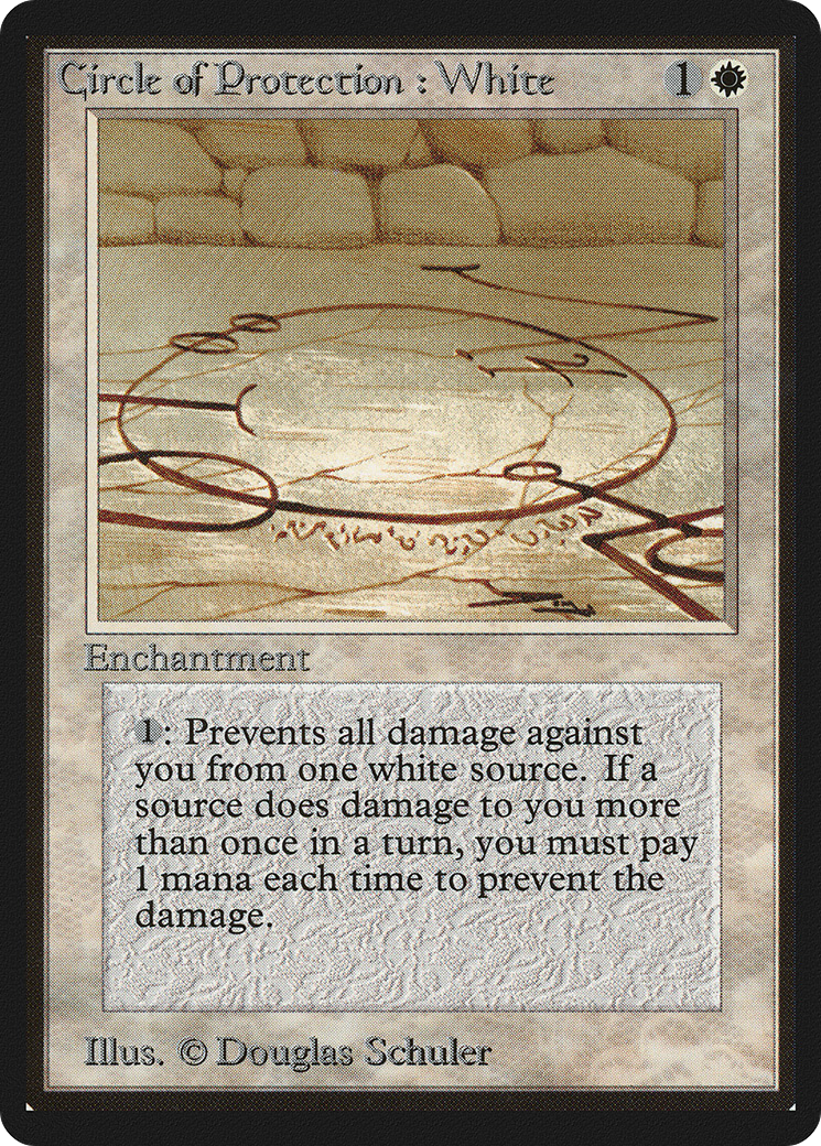 Circle of Protection: White (LEB-014) - Limited Edition Beta - Premium MTG Single from Wizards of the Coast - Just $4.53! Shop now at Game Crave Tournament Store