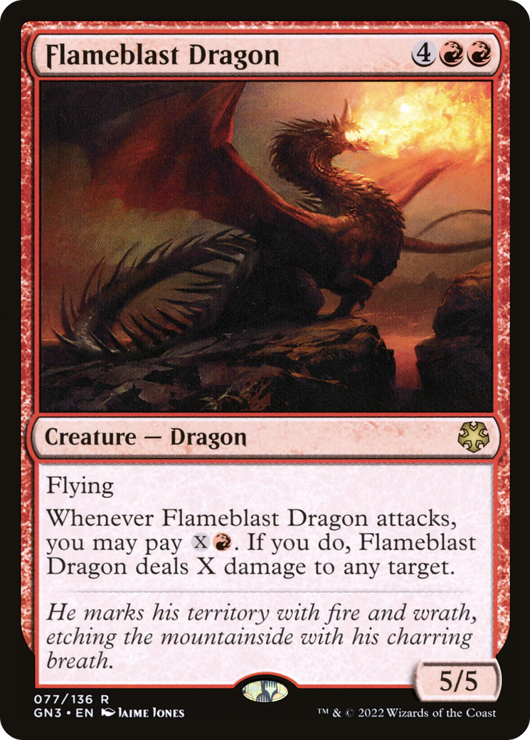 Flameblast Dragon (GN3-077) - Game Night: Free-for-All - Premium MTG Single from Wizards of the Coast - Just $0.08! Shop now at Game Crave Tournament Store