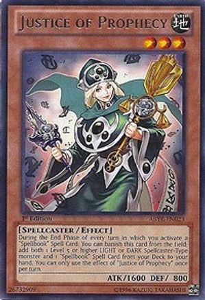 Justice of Prophecy (ABYR-EN023) - Abyss Rising Unlimited - Premium Yugioh Single from Konami - Just $0.47! Shop now at Game Crave Tournament Store