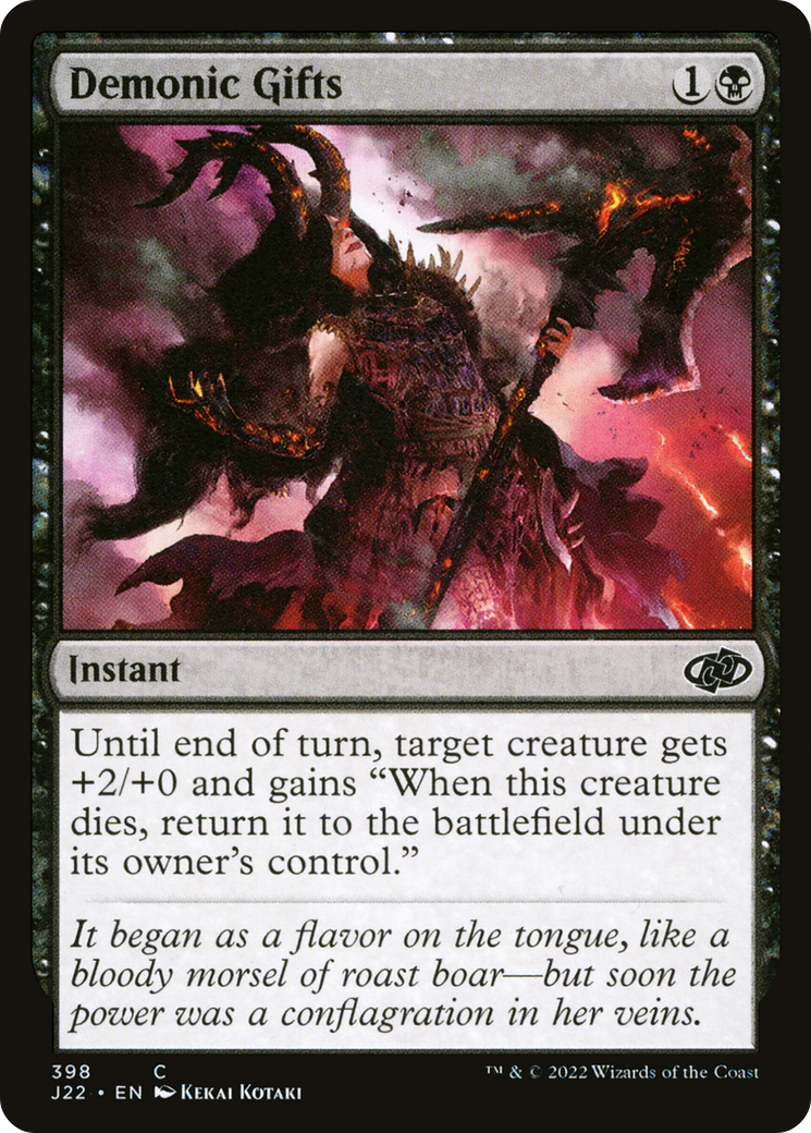 Demonic Gifts (J22-398) - Jumpstart 2022 - Premium MTG Single from Wizards of the Coast - Just $0.08! Shop now at Game Crave Tournament Store