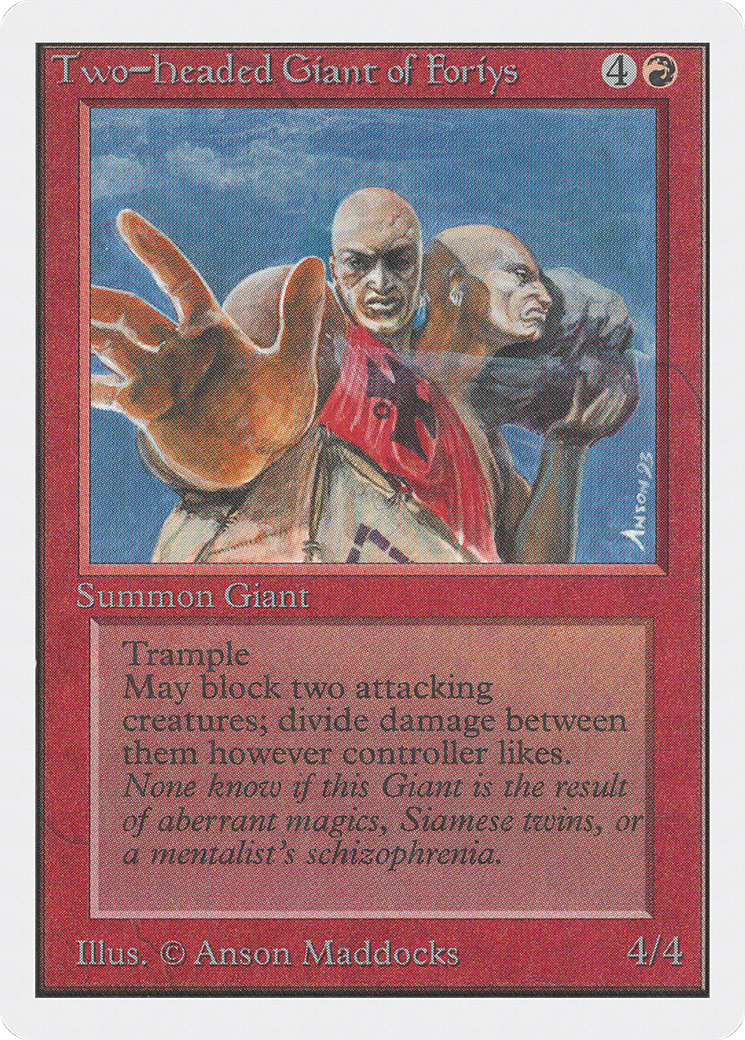 Two-Headed Giant of Foriys (2ED-180) - Unlimited Edition - Premium MTG Single from Wizards of the Coast - Just $16.39! Shop now at Game Crave Tournament Store