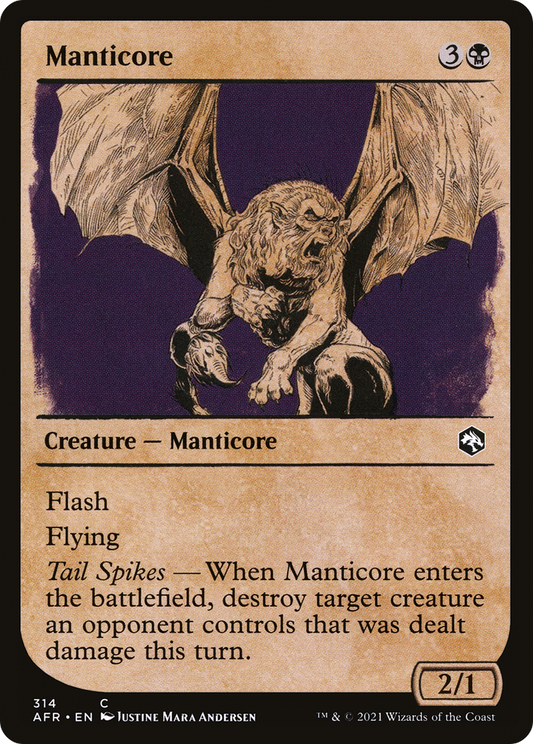 Manticore (AFR-314) - Adventures in the Forgotten Realms: (Showcase) - Premium MTG Single from Wizards of the Coast - Just $0.08! Shop now at Game Crave Tournament Store