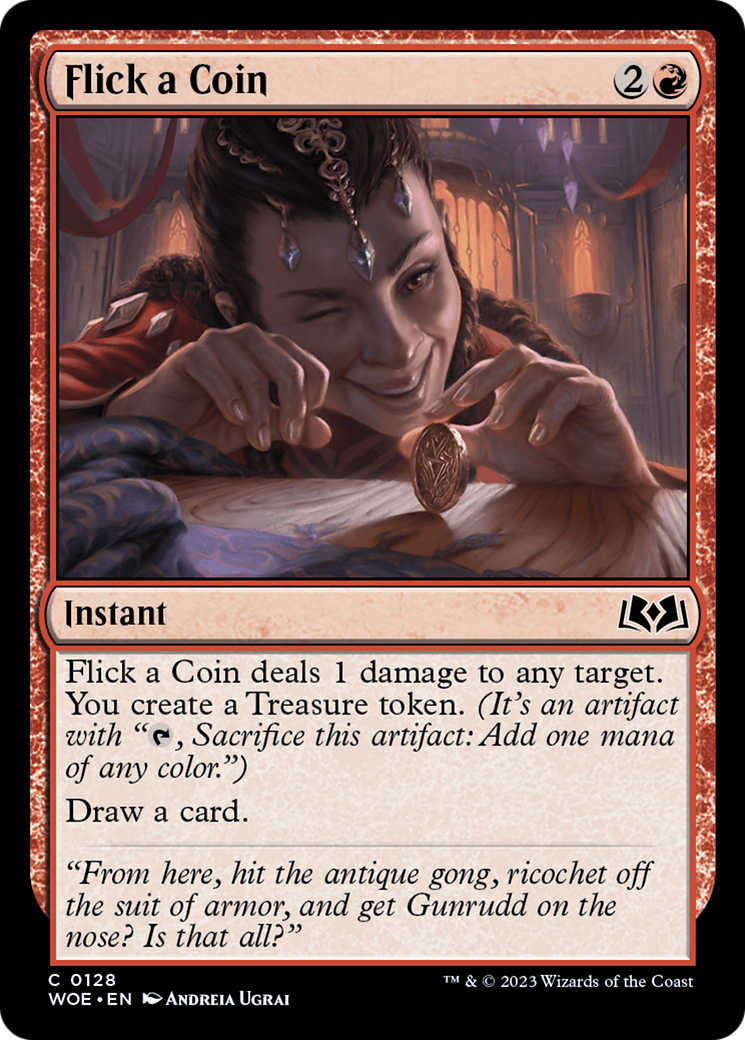 Flick a Coin (WOE-128) - Wilds of Eldraine Foil - Premium MTG Single from Wizards of the Coast - Just $0.08! Shop now at Game Crave Tournament Store