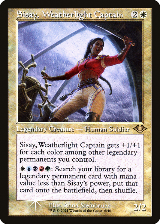 Sisay, Weatherlight Captain (H1R-006) - Modern Horizons 1 Timeshifts Etched Foil - Premium MTG Single from Wizards of the Coast - Just $1.07! Shop now at Game Crave Tournament Store