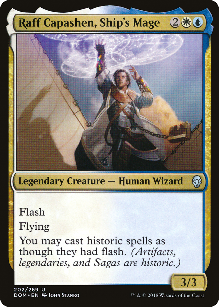 Raff Capashen, Ship's Mage (DOM-202) - Dominaria Foil - Premium MTG Single from Wizards of the Coast - Just $0.48! Shop now at Game Crave Tournament Store