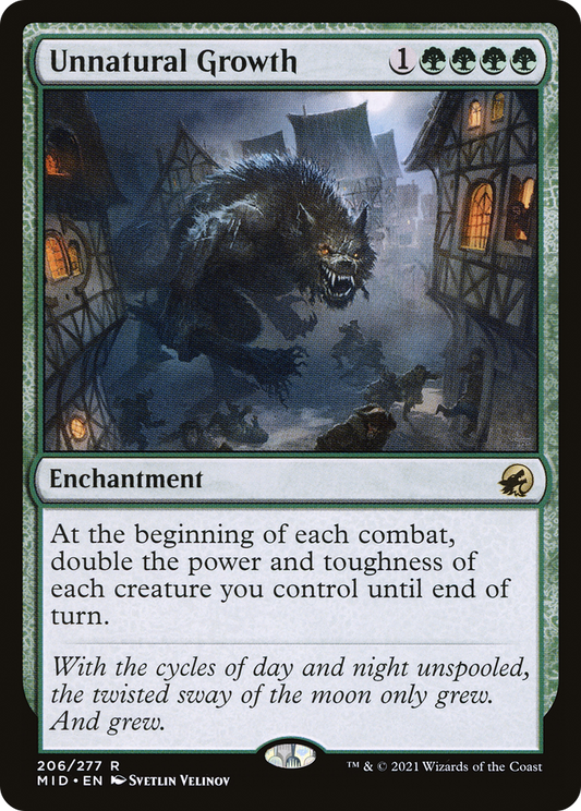 Unnatural Growth (MID-206) - Innistrad: Midnight Hunt - Premium MTG Single from Wizards of the Coast - Just $0.44! Shop now at Game Crave Tournament Store